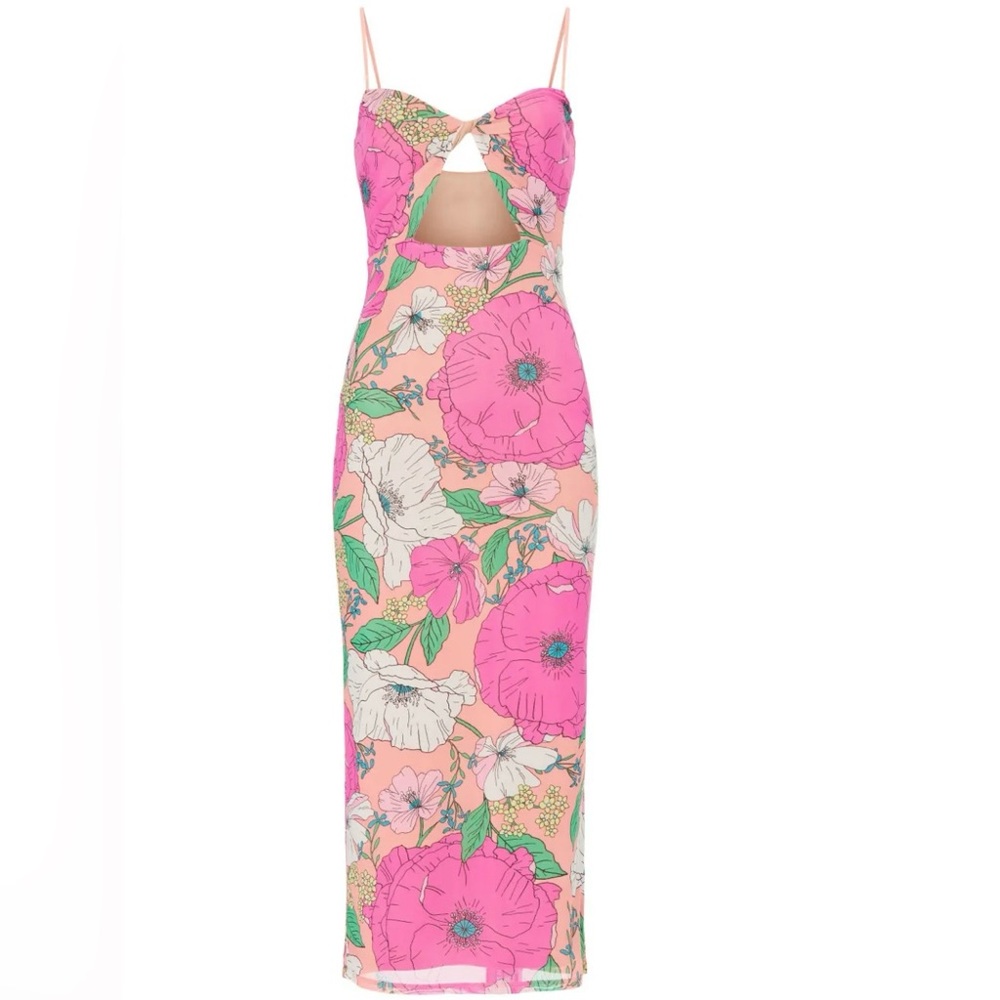 AFRM Simona Mesh Midi Dress